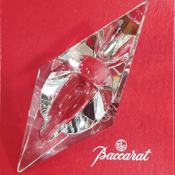 Vintage Mid-Century Modern Designer Baccarat Crystal Diamond Abstract Ashtray - Picture 3 of 6